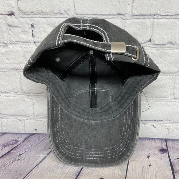 Cancun Mexico Hat Cap Strap Back Faded Gray Dive Yacht Club Patch One Size Beach - Picture 7 of 10